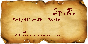 Szijártó Robin névjegykártya